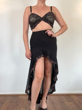 Load image into Gallery viewer, Vintage Y2K Catwalk Collection Lace Black Two Piece Set 