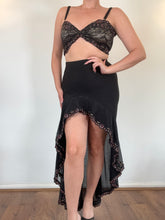 Load image into Gallery viewer, Vintage Y2K Catwalk Collection Lace Black Two Piece Set 