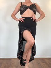Load image into Gallery viewer, Vintage Y2K Catwalk Collection Lace Black Two Piece Set 