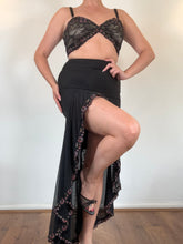 Load image into Gallery viewer, Vintage Y2K Catwalk Collection Lace Black Two Piece Set 
