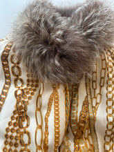Load image into Gallery viewer, Vintage Y2K Roberto Cavalli Silk Chain Print Fur Body Warmer Gilet