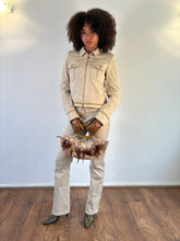 Load image into Gallery viewer, Vintage Y2K Karen Millen tan trouser and jacket suit