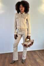 Load image into Gallery viewer, Vintage Y2K Karen Millen tan trouser and jacket suit