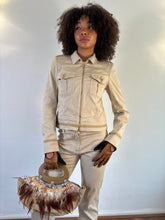 Load image into Gallery viewer, Vintage Y2K Karen Millen tan trouser and jacket suit