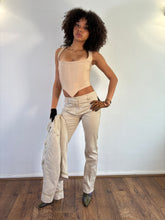 Load image into Gallery viewer, Vintage Y2K Karen Millen tan trouser and jacket suit