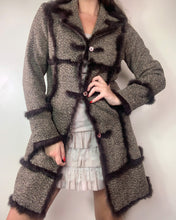 Load image into Gallery viewer, Vintage Y2K Fur Trim Wool Coat
