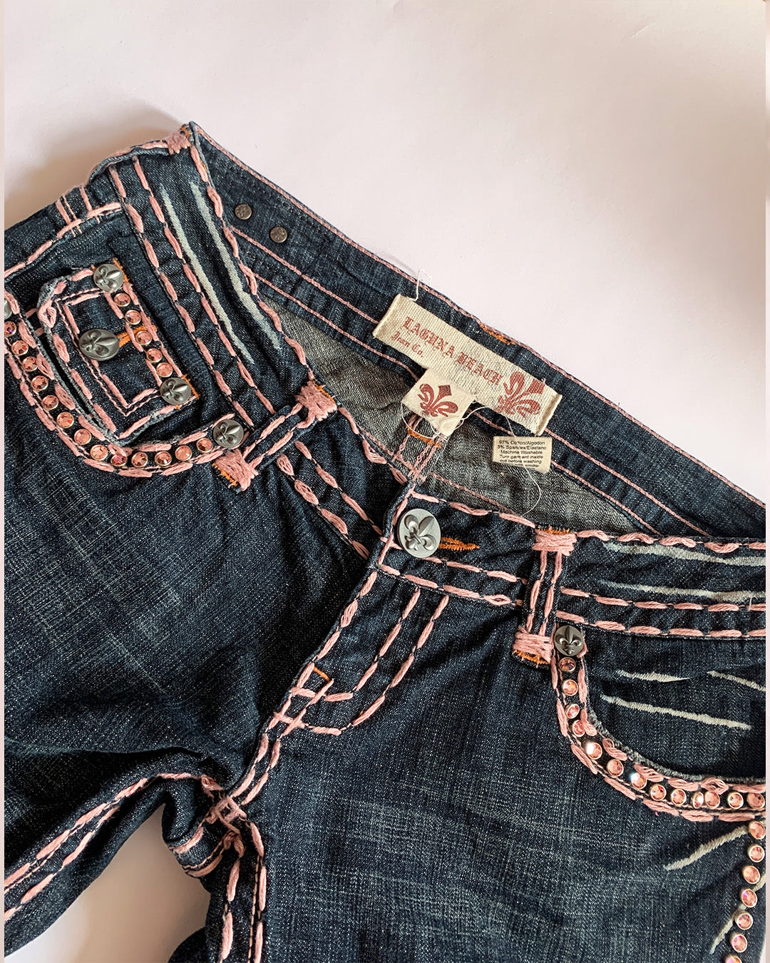 Vintage Y2K Pink Laguna Beach Jeans