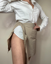 Load image into Gallery viewer, Designer sample beige Skirt Suit
