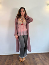 Load image into Gallery viewer, Vintage Y2K Crepe Silk Mauve Duster
