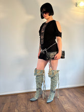 Load image into Gallery viewer, Vintage Y2K Denim Buckle Boots
