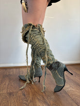 Load image into Gallery viewer, Vintage Y2K Denim Buckle Boots

