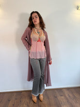 Load image into Gallery viewer, Vintage Y2K Crepe Silk Mauve Duster
