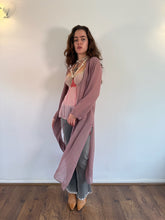 Load image into Gallery viewer, Vintage Y2K Crepe Silk Mauve Duster

