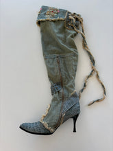 Load image into Gallery viewer, Vintage Y2K Denim Buckle Boots
