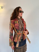 Load image into Gallery viewer, Vintage Y2K leather flower print Jacket
