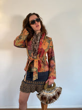 Load image into Gallery viewer, Vintage Y2K leather flower print Jacket
