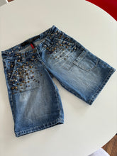 Load image into Gallery viewer, Vintage Y2K studded festival denim shorts
