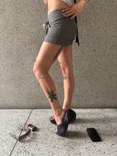 Load image into Gallery viewer, Vintage Y2K grey tie river island micro shorts
