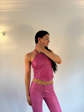 Load image into Gallery viewer, Vintage Y2K Hot Pink Leather Trousers &amp; Top Set
