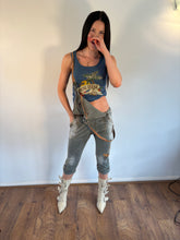 Load image into Gallery viewer, Vintage Y2K Denim 3/4 length Dungarees
