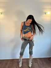 Load image into Gallery viewer, Vintage Y2K Denim 3/4 length Dungarees
