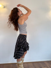 Load image into Gallery viewer, Vintage Y2K Tartan Navy Button Up Skirt
