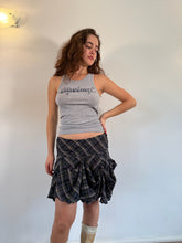 Load image into Gallery viewer, Vintage Y2K Tartan Navy Button Up Skirt
