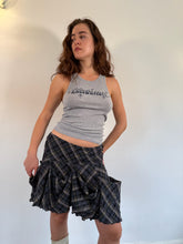 Load image into Gallery viewer, Vintage Y2K Tartan Navy Button Up Skirt
