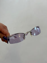 Load image into Gallery viewer, Vintage Y2K purple visor micro Sunglasses
