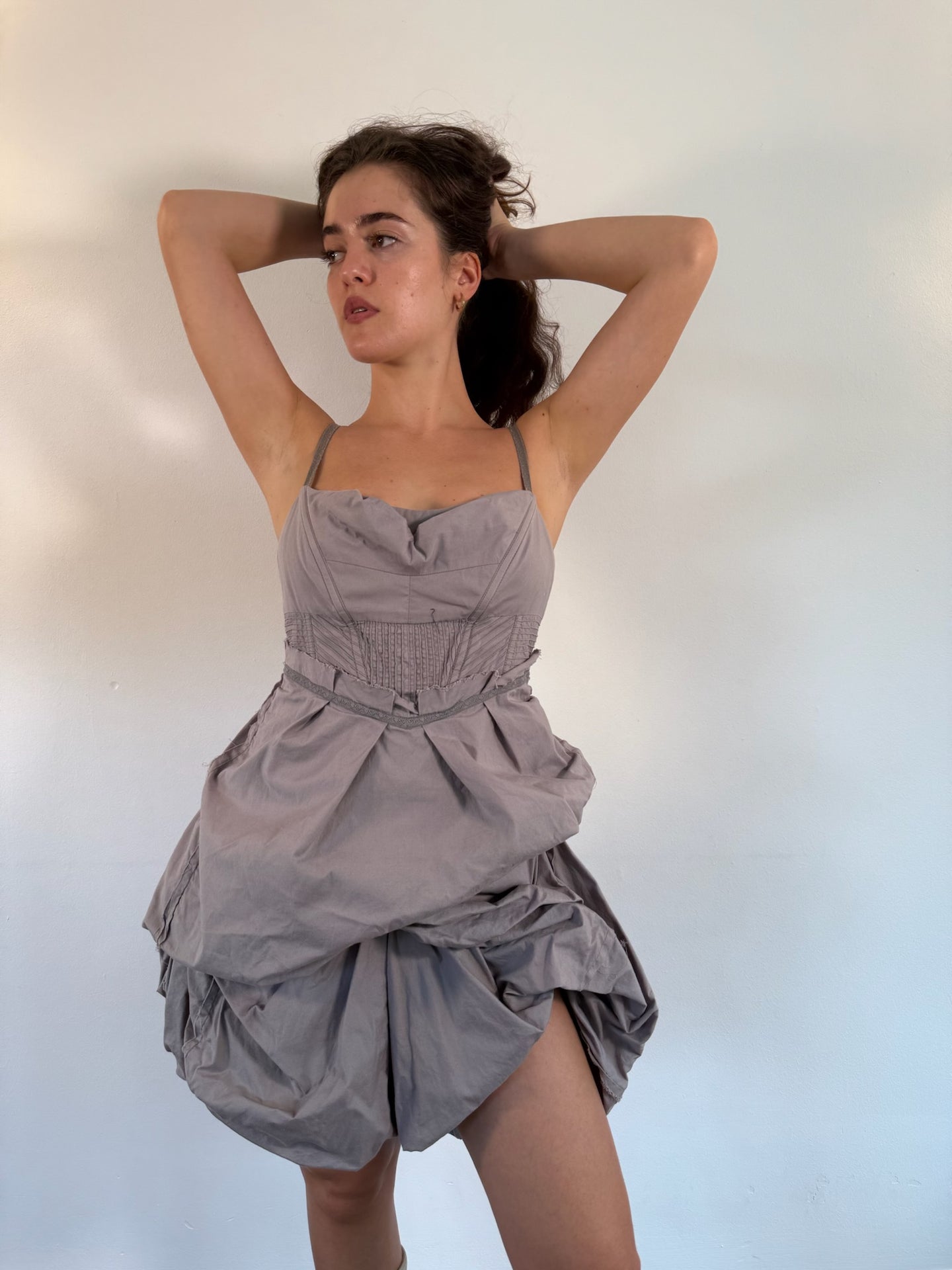 Vintage 2010s All Saints Paper Bag Puff Ball Dress