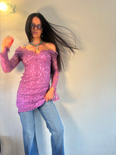 Load image into Gallery viewer, Vintage Y2K Versace Purple Lace Dress
