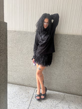 Load image into Gallery viewer, Vintage Y2K Long Sleeve Thermal Black Top
