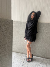 Load image into Gallery viewer, Vintage Y2K Long Sleeve Thermal Black Top
