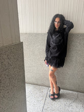 Load image into Gallery viewer, Vintage Y2K Long Sleeve Thermal Black Top
