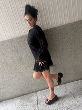 Load image into Gallery viewer, Vintage Y2K Long Sleeve Thermal Black Top
