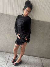 Load image into Gallery viewer, Vintage Y2K Long Sleeve Thermal Black Top
