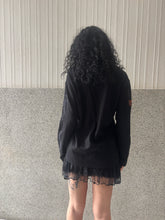 Load image into Gallery viewer, Vintage Y2K Long Sleeve Thermal Black Top
