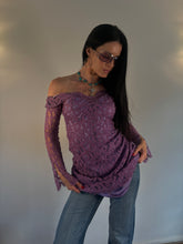 Load image into Gallery viewer, Vintage Y2K Versace Purple Lace Dress
