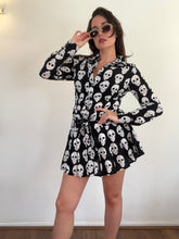 Load image into Gallery viewer, Vintage Y2K Wheels &amp; Dollbaby Skull Print Dress

