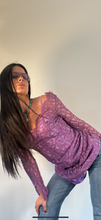 Load image into Gallery viewer, Vintage Y2K Versace Purple Lace Dress
