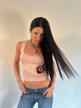 Load image into Gallery viewer, Vintage Y2K Fake London Genius Rose knit Britcore Top
