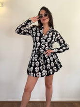 Load image into Gallery viewer, Vintage Y2K Wheels &amp; Dollbaby Skull Print Dress
