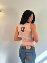 Load image into Gallery viewer, Vintage Y2K Fake London Genius Rose knit Britcore Top
