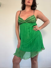 Load image into Gallery viewer, Vintage Y2K Emerald Green Dress &amp; Cardigan
