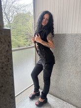 Load image into Gallery viewer, Vintage Y2K Black Denim Overall Button Down Jumpsuit
