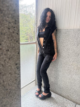 Load image into Gallery viewer, Vintage Y2K Black Denim Overall Button Down Jumpsuit
