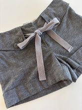 Load image into Gallery viewer, Vintage Y2K grey tie river island micro shorts
