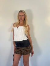 Load image into Gallery viewer, Vintage Y2K Moschino Denim Embroidery Anglaise Frill Skirt
