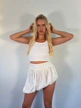 Load image into Gallery viewer, Vintage Y2K White Puffball Embroidery Anglaise Skirt
