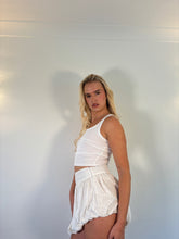 Load image into Gallery viewer, Vintage Y2K White Puffball Embroidery Anglaise Skirt
